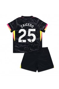 Chelsea Moises Caicedo #25 Babytruitje 3e tenue Kind 2024-25 Korte Mouw (+ Korte broeken)